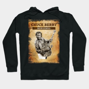 Vintage Old Paper 80s Style Chuck Berry Rock n roll Hoodie